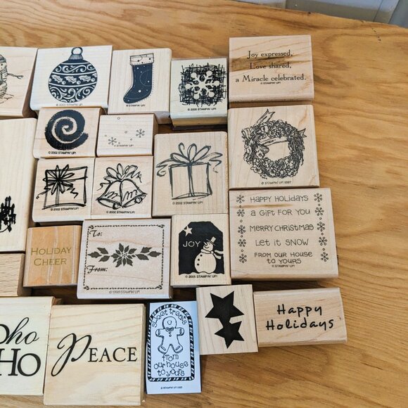 Set of 31 Wood Block Stamps - Picture 4 of 4